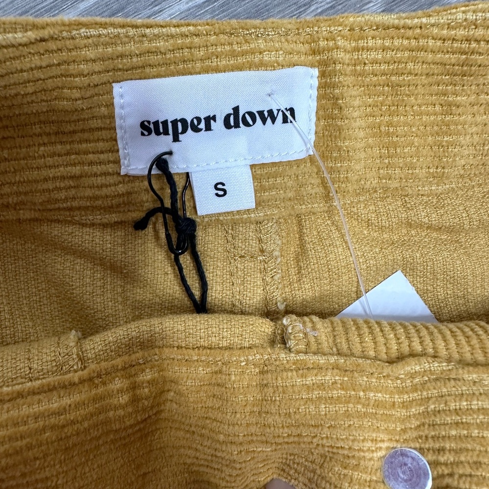 Super‎ Down shorts. Size small. Color: mustard. - Picture 5 of 10